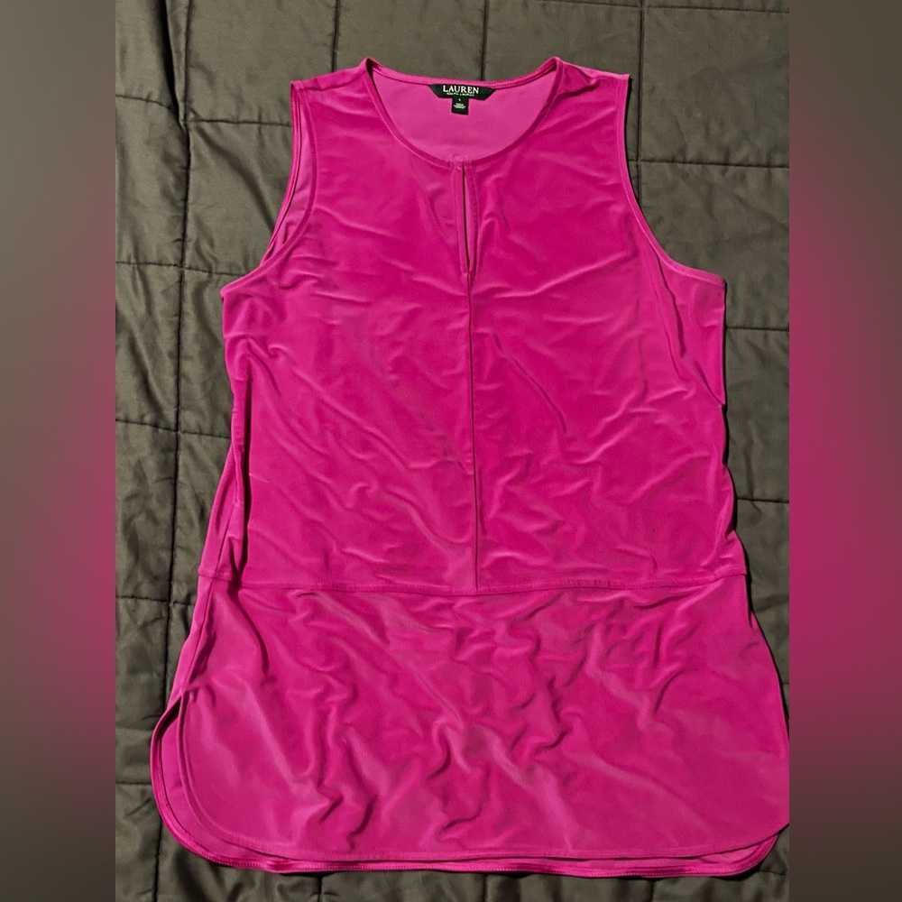 Lauren Ralph Lauren Fuschia Tunic Blouse